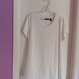 H BY HALSTON ESSENTIALS WOMEN'S  LARGE SHORT SLEEVE KNIT TUNIC WITH SIDE…